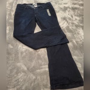 NWOT Dark Rinse Low Rise Lane Bryant Slim Bootcut Jeans